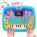 Brand Conquer Educational Learning Kids Laptop Tablet Computer Plus Piano with led Screen Music Fun Toy Activities for Kids Toddlers (Age 1- 6 Year Old) to Learn Alphabet ABC/Numbers/Words