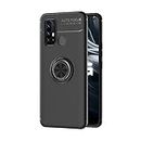 zl one Compatible with/Replacement for Phone Case Vivo Y50 / Y30 Metal Ring Back Cover Ultra-Thin TPU Bumper (Black Cover Black Ring)