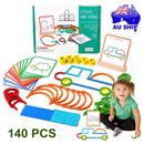140pcs Wooden Puzzles Montessori English Word Matching Game Educational Toys AU