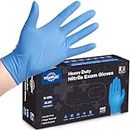 TitanFlex Nitrile Exam Gloves, Blue, 6-mil, Small, Box of 100, Heavy Duty Nitrile Gloves Disposable Latex Free, Powder Free, Medical Gloves, Cooking Gloves, Mechanic Gloves, Cleaning Gloves