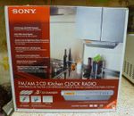 Nuevo Sony ICF-CDK70 Bajo Gabinete Cocina 3 CD Disco Reloj Radio AM FM Estéreo