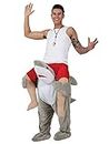 MatGui Halloween Carry Ride On Me Shoulder Adult Christmas Mascot Costume Ride On Costume, Hai, one size fit 160cm-190cm