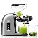 Slow Masticating Juicer Machines, SiFENE Cold Press Juicer with Anti-Clog Function, Celery Wheatgrass Juice Maker Extractor