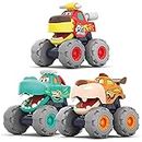 Tippi Monster Trucks - Toy Cars For 1, 2+ Year Olds - Gifts For 1, 2 Year Old Boys - Cars For 1, 2 Year Old - Boys Toys Age 1, 2 - Fun Cars For Toddlers - 1, 2 Year Old Boy Gifts