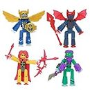 Zing StikBot Legendz Series 1 - Includes Valor, Ruebell, Dominus and Raze Oni - Collectible Action Figures and Accessories, Stop Motion Animation, Ages 4 and Up