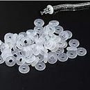 Yitaocity 100Pcs Elastic Rubber Clip Charms Safety Stopper Bead Antiskid Locating O Ring Fit for European Style Charm Bracelets & Necklaces Jeweley DIY Making