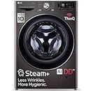 LG 10.5 Kg / 7.0 Kg Wi-Fi Inverter AI Direct-Drive Fully Automatic Front Load Washer-Dryer (FHD1057STB, Steam+, In-built Heater, 6 Motion DD, Black Steel)