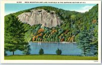 Rock Mountain and Lake Fairfield in the Sapphire Section North Carolina Postcard