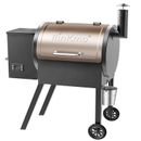 RINKMO 8-In-1 Wood Pellet Grill and Smoker PID Controller Outdoor BBQ Grill -...