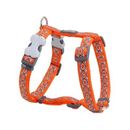 Red Dingo Designer Snake Eyes Nylon Back Clip Dog Harness, Orange, Medium: 17.7 to 26-in chest