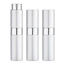 Lisapack 8ML Perfume Spray Bottle (3PCS) Cologne Atomizer, Small Sprayer Dispenser for Travel Men and Women (Silver)