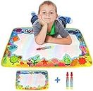Aqua Water Doodle Mat, Magic Doodle Drawing Painting Pad Multi Coloured Two Water Pens Quality Rangebow Product for Boys Girls Three Years Plus (Sea Creatures GC00612)