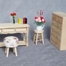 Mini Furniture Dollhouse Simulation Wooden Stool Model Living Room FurnitureToy