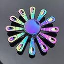 TRU TOYS Rainbow Peacock Feather Colorful Metal Spinner for Kids Adults Focus Autism ADHD Spinning Top Spiral Twister Finger tip Gyro Stress Relief Toy