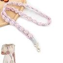 WISKA Handmade Phone Lanyard - Crossbody Rope Chain Strap, Neck Mobile Holder, Compatible with Most Smartphones Including iPhone - Convenient, Hands-Free Mobile Accessory (Pink)
