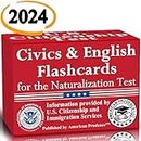 Civics and English flashcards to Study for The US citizenship Test with Official 100 USCIS Illustrated Questions and Answers for American Civics and English Proficiency Exams