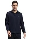 FITINC Sports Track Jacket for Men - Navy Blue (Medium)