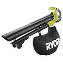 RYOBI - 18 Volt ONE+ cordless vacuum blower and shredder - Brushless - 201km/h - OBV18, Black