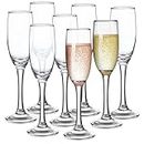 16Pack Champagne Glasses, 6 Ounce Champagne Flute, Lead-free Drinkware, Clear, Lead-free Drinkware, Clear