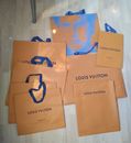 7x sacchetti di carta Louis Vuitton Shopping + 1x busta A4, borse LV lavoro lotto Natale 