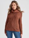 ROCKMANS - Womens Winter Tops - Brown Blouse / Shirt - Smart Casual Clothing