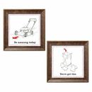 East Urban Home 'Home Improvement I & Home Improvement II' 2 Piece Graphic Art Print Set Canvas in Black/Red | 12 H x 12 W x 0.75 D in | Wayfair