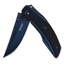 Kershaw 3-Inch Blue Pocketknife with SpeedSafe Opening and Deep Carry Pocketclip