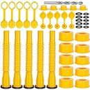 Godboy Gas Can Spout Replacement, Gas Can Nozzle, (5 Kit-Yellow) Flexible Pour Nozzle Suitable for Most 1/2/5/10 Gal Oil Cans, Fuel Can Spout Replacement