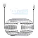 [MFi Certified] iPhone Charger 16FT/5M Lightning Cable Extra Long iPhone Charging Cord Nylon Braided Fast Apple Charger Cable iPhone 12 11 Pro X XS Max XR/8 Plus/7 Plus/6/6s Plus/5s /5c/Pad Mini Air