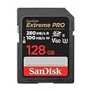 SanDisk Extreme PRO SDXC UHS-II Speicherkarte V60 128 GB (280 MB/s, 6K, 4K UHD, U3, C10, Rescue PRO Deluxe)