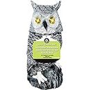 Ugold Solar Powered Snow Owl with Glowing Eyes, Rotatable Head, Realistic Hoots, Detection and Silent Mode, Garden Sculpture, Decoration for Home, Garden, Patio and Lawn