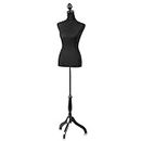 Loop Group � Female Dress Form Wooden Base Mannequin Premium Store Display Dummy Mannequin Dummy Model Hanger Dress Kurti Display Stand (Black)