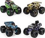 Monster Jam, Official Reveal The Steel 4-Pack of Color-Changing Die-Cast Monster Trucks, 1:64 Scale