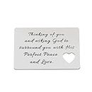 Sympathy Gift for Women Men Engraved Wallet Insert Card Memorial Gift Religious Gift Bereavement Gift for Loss of Sister Brother Metal Wallet Insert Card Christian Gift Condolence Loss of Dad Husband
