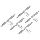sourcing map 5Pcs 7x5 Inch Propeller RC Propellers 2-Vane Blades Props Gray with Adapter Rings for RC Airplane Aircraft Prop Replacement