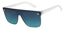 VINCENT CHASE EYEWEAR Unisex Square Sunglasses Blue Frame Blue Lens (Large) - Pack of 1