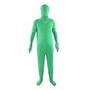 Green Full Bodysuit Men Spandex Stretch Adult Costume Chromakey Disappearing Zentai Unisex Greenman Body Suit for Photo Video Photography Effect, Spandex Stretch (170cm)