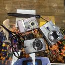 Lot Of 3 Digital Cameras For Parts Canon Polaroid Mustek Vintage