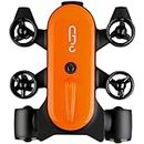 Camoro Underwater Drone T1 with 4K UHD Action Camera RC ROV Underwater Robot with Claw Real-time Steaming for Fishing Recording Adults (Orange 100m)
