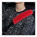 CGEAMDY 2 Stück Sicherheitsgurt-Kissenbezug, Universales Schulterpolster für Auto-Innenzubehör, Auto-Sicherheitsgurtbezüge für Erwachsene, Frauen und Männer (Rot)