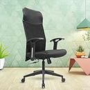 Make My Chairs® Durasit XL High Back Mesh Office Chair with Metal Frame|Work from Home Chair|Computer Desk Rolling Arm Chair(Stark Base,Black)