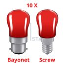 Decorative Light Bulb Lamps 10x Red Crompton Colourglazed Pygmy 15W Party