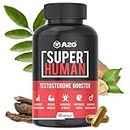 SUPERHUMAN | Testosterone Booster- Huberman Formula | Indonesian Tongat Ali & African Fadogia Agrestis| Natural Muscle Growth & Energy | Boost Strength & Focus | 60 Capsules