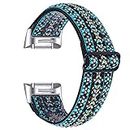 Elastic Band intended for Fitbit Charge 5 Bands, Replacement Stretch Braided Elastics Nylon Wristband Sport Loop Strap intended for Fitbit Charge 5 Women&Men (#4)