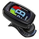amiciSound Clip-On Tuner for Chromatic Guitar Bass, Violin, Ukulele With Digital LCD Display