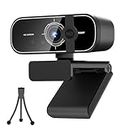 C28 1080P Webcam with Privacy Cover and Tripod Stand, PC Camera with Noise-Canceling Mic, Computer Camera with Auto Light Correction,Plug and Play, Web Camera for Streaming, Zoom/Facetime
