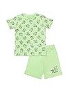 Wyld Sprog Boys Rhino Print Tea Green Tshirt & Shorts Set - 6-7 Years