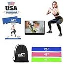 MKT Resistance Loop Bands (Set of 3) with 3 Different Resistance Levels Exercise Manual, eBook, Workout Videos & Carrying case Included
