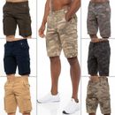 Kruze Combat Shorts Mens Cargo Shorts Army Camouflage Jeans Camo Work Half Pants