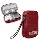 Small Travel Cable Organiser Bag, Cable Pouch, Electronics Accessories Organizer Carry Bag, 3 Layers Pouch Storage All-in-One Gadget Storage Bag for Cable, Cord, Charger, Phone, Earphone